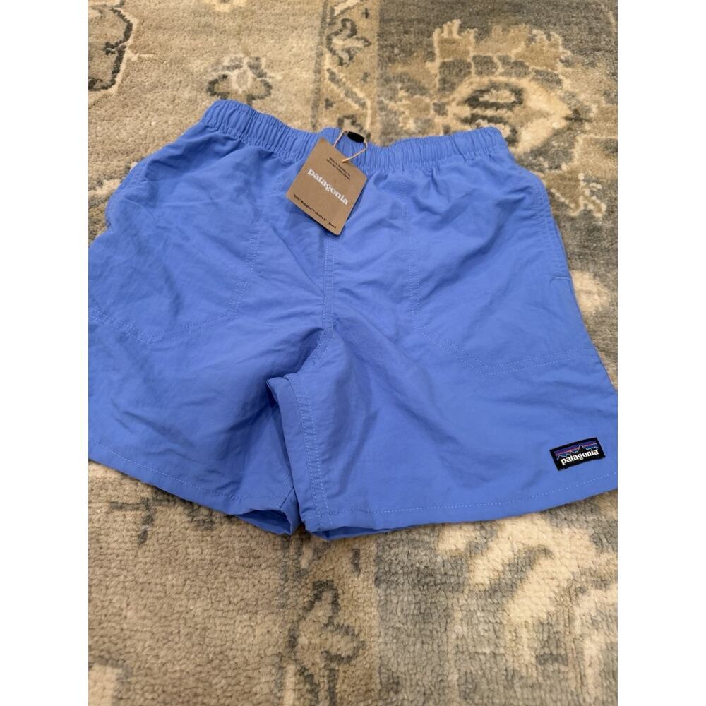 Patagonia Boys 5" Baggies Shorts Swim Trunks Lined Sz 12 Blue NWT $55